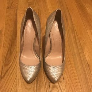 BCBG Silver Heels